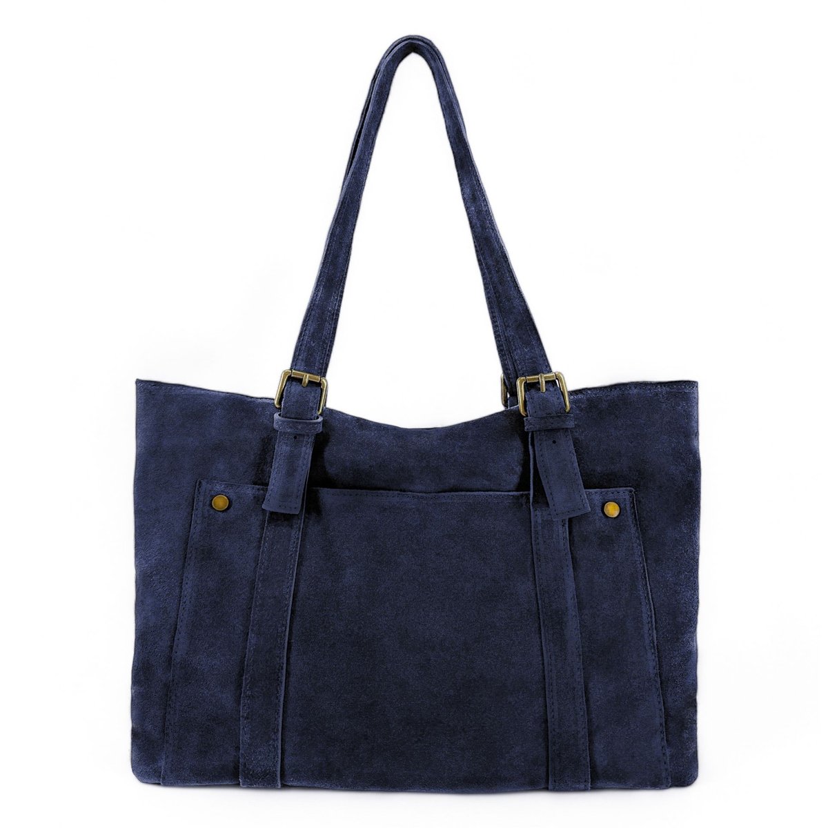 Sac cabas en croute de cuir TOKYO bleu foncé, OH MY BAG