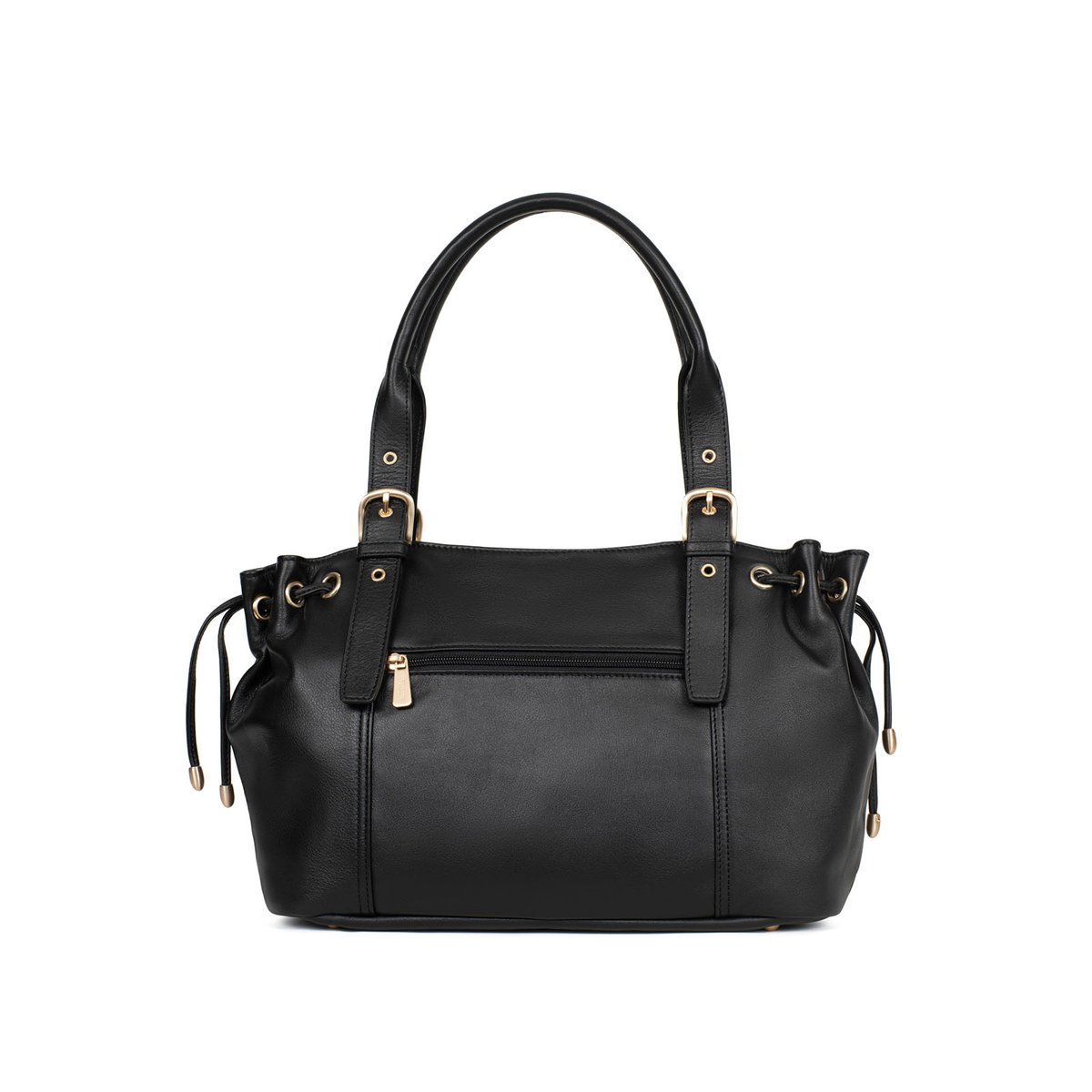 Sac porté épaule 2 anses TAIMA noir, HEXAGONA