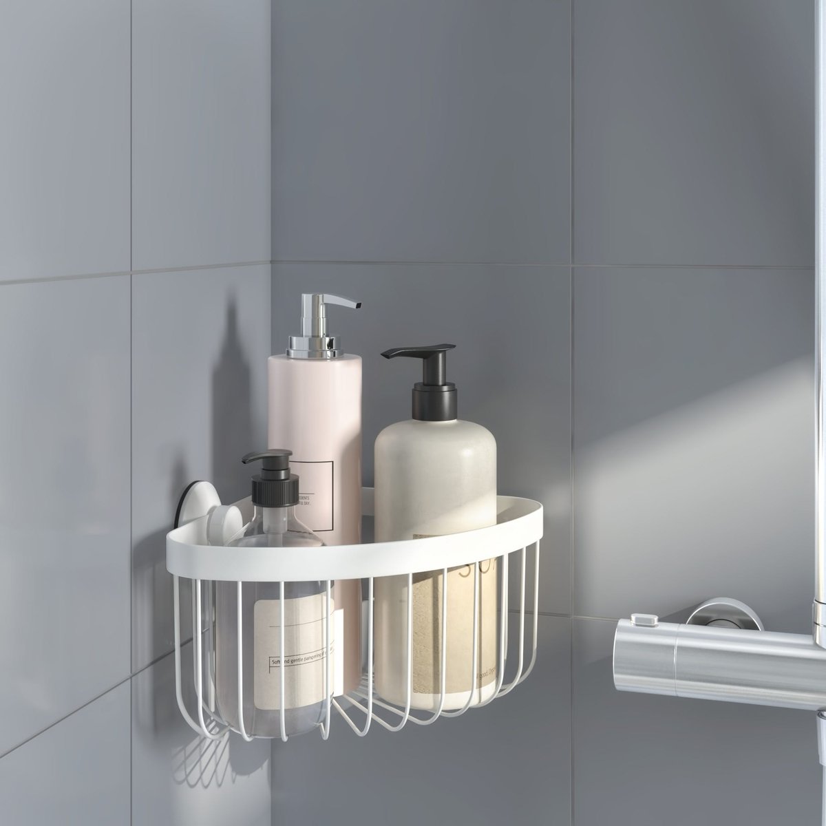 Organisateur de douche en acier, NEO blanc, SENSEA