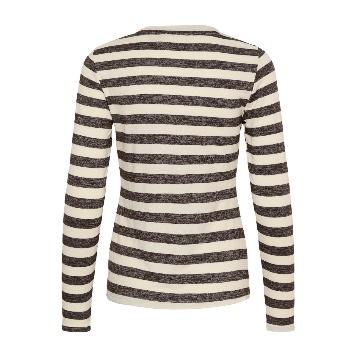 T-shirt à manches longues marron brown/whitecap stripe, CULTURE