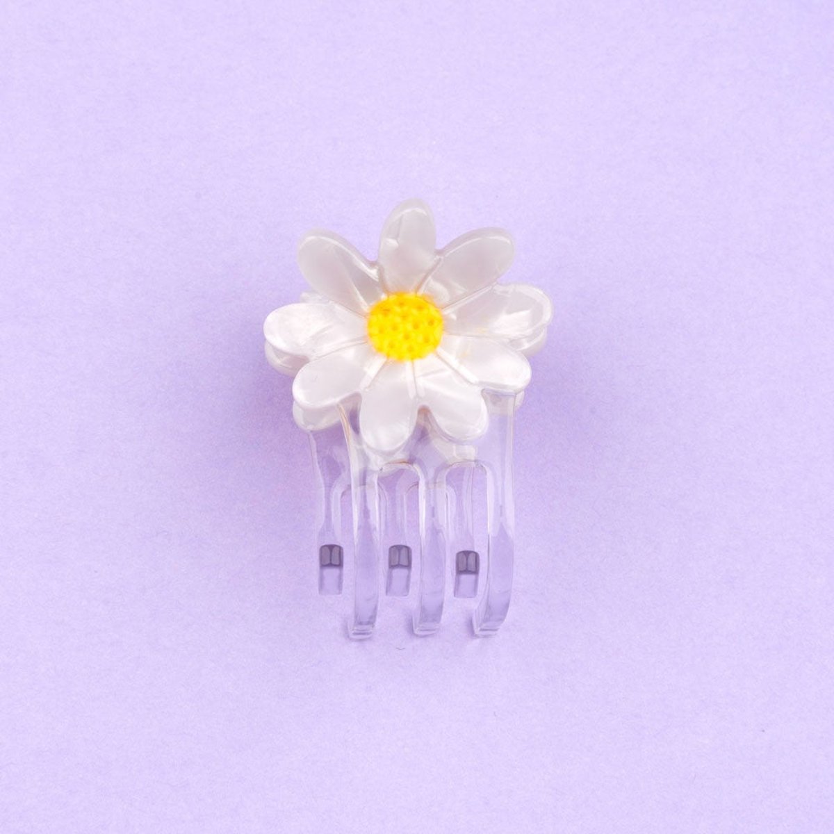 Mini pince à cheveux  PÂQUERETTE blanc nacré, COUCOU SUZETTE