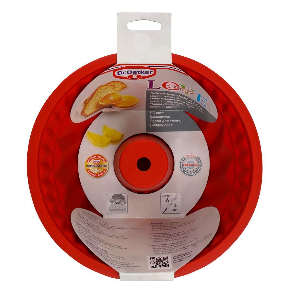Moule à Kougelhopf FLEXXIBEL LOVE rouge, DR OETKER