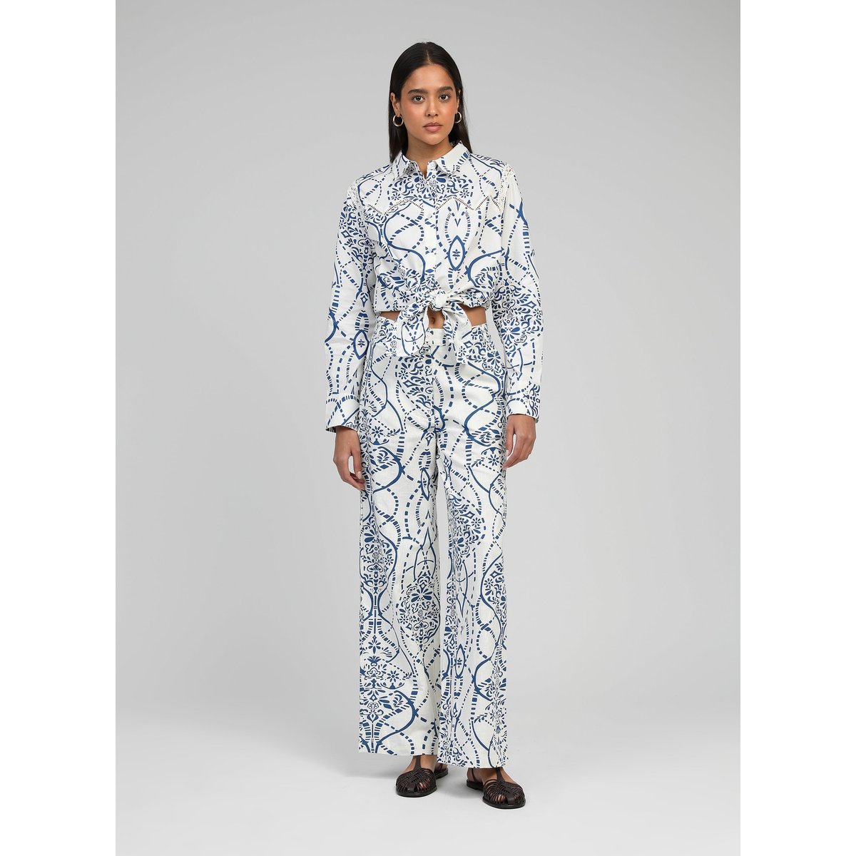Chemise SERVILOU cilou indigo, AN'GE