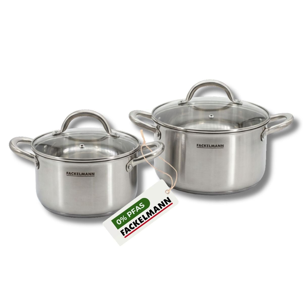 Batterie de cuisine 2 faitouts 20/24cm VITA3 gris, FACKELMANN