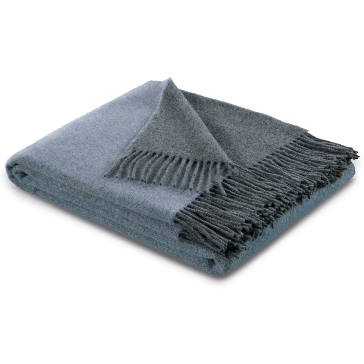 Plaid laine et cachemire - CLARENCE céladon/crème, BIEDERLACK