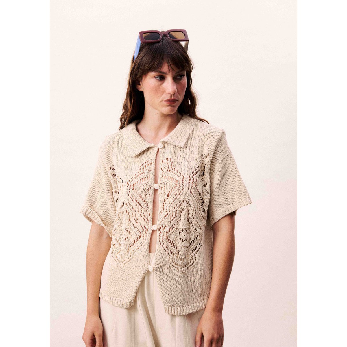 Top FRASERIA beige crème, FRNCH