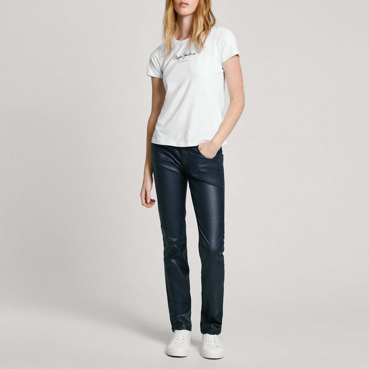 T-shirt manches courtes, logo devant blanc, PEPE JEANS