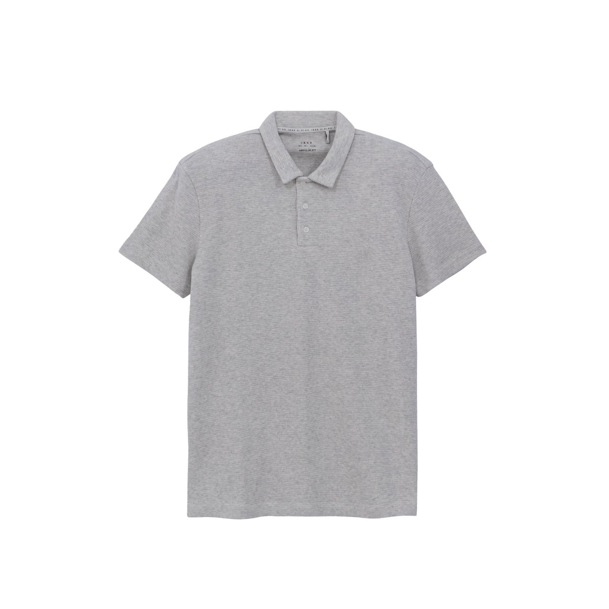 Polo coton bio maille nid d'abeille gris clair, IKKS