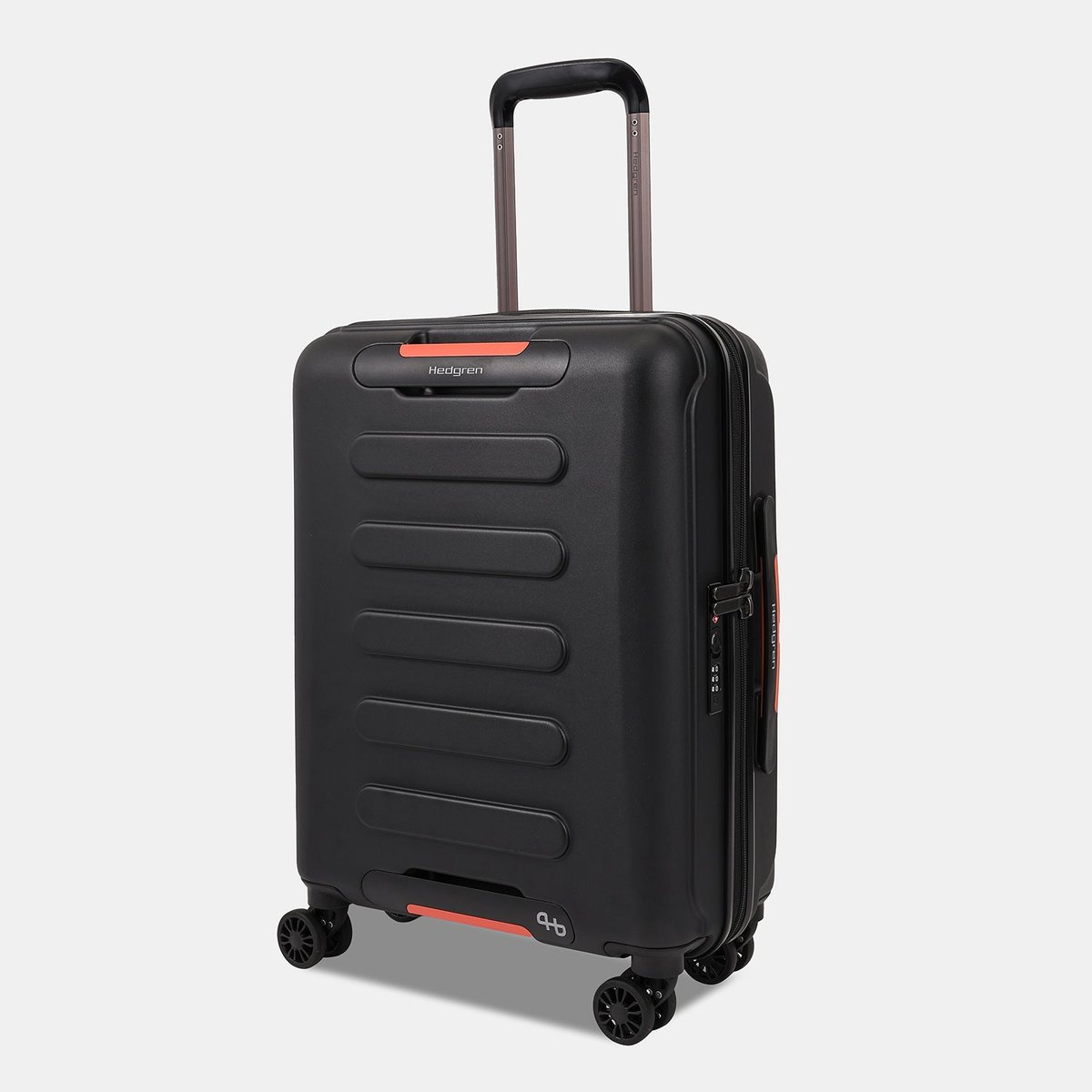 Valise cabine rigide 4 roues sécurisée black, HEDGREN