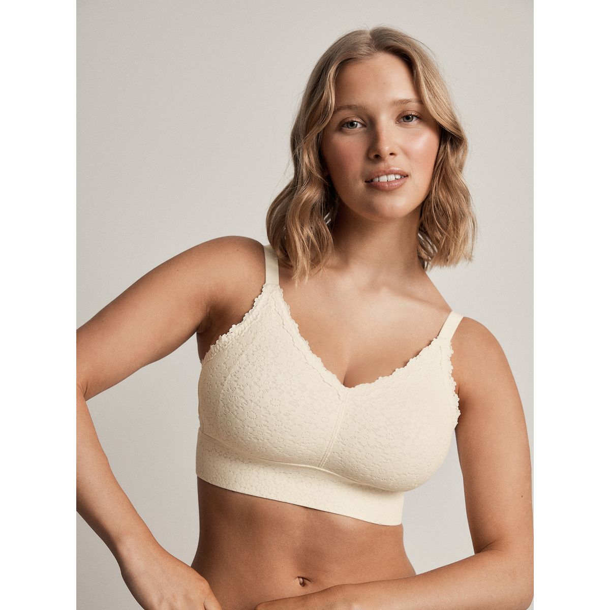 Soutien-gorge en dentelle crème, NEXT
