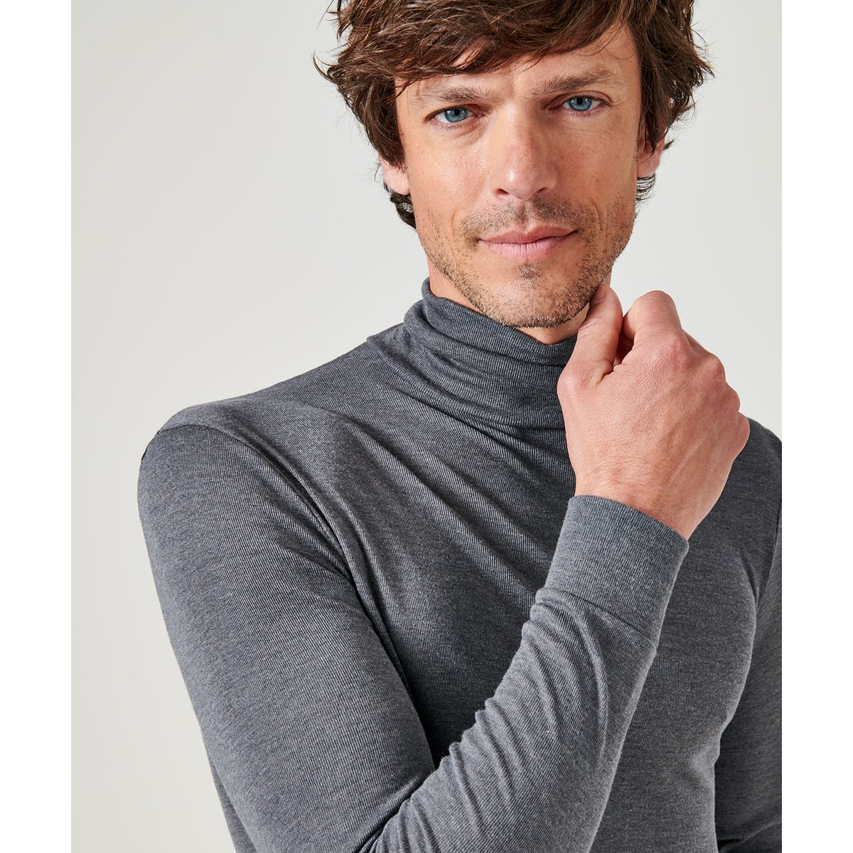 Sous pull col montant degrès 2 gris anthracite, DAMART