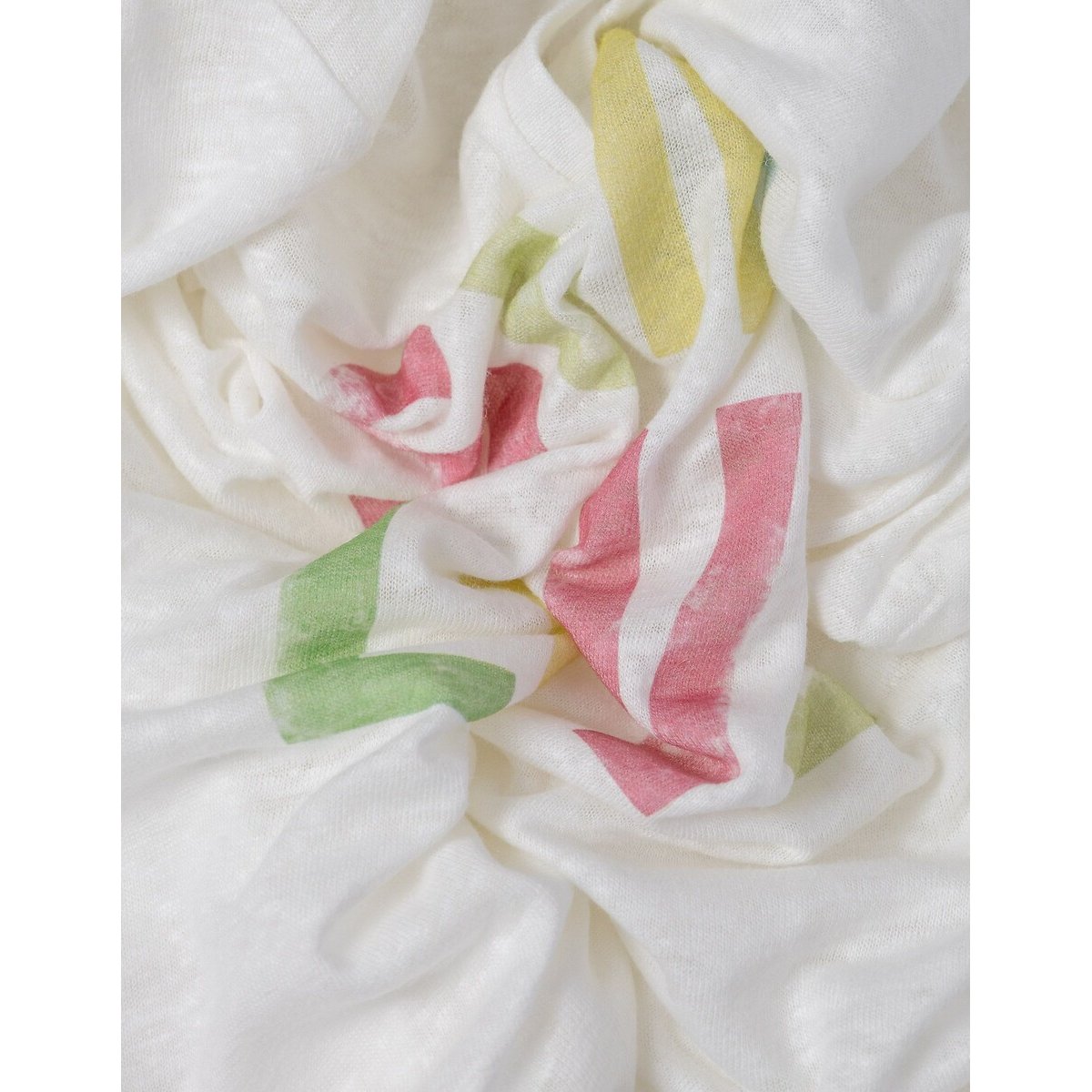 Printed Short Sleeve V-Neck T-Shirt off-white, IKKS
