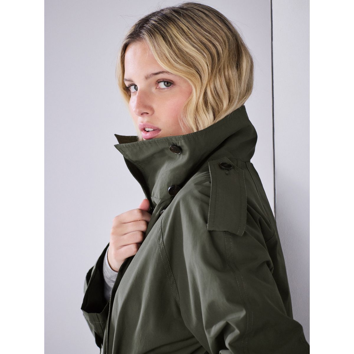Trench imperméable vert kaki, NEXT