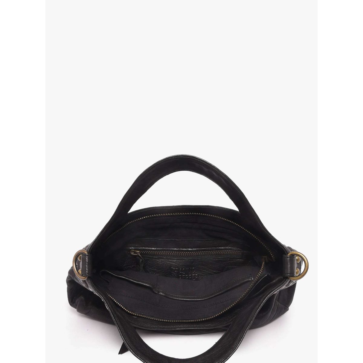 Sac bandoulière Brooklyn cuir black, BASILIC PEPPER
