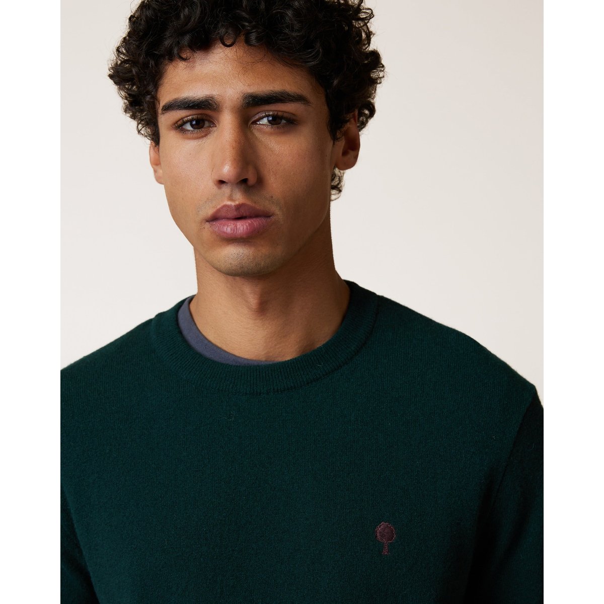 Pull en maille vert foncé, FAGUO