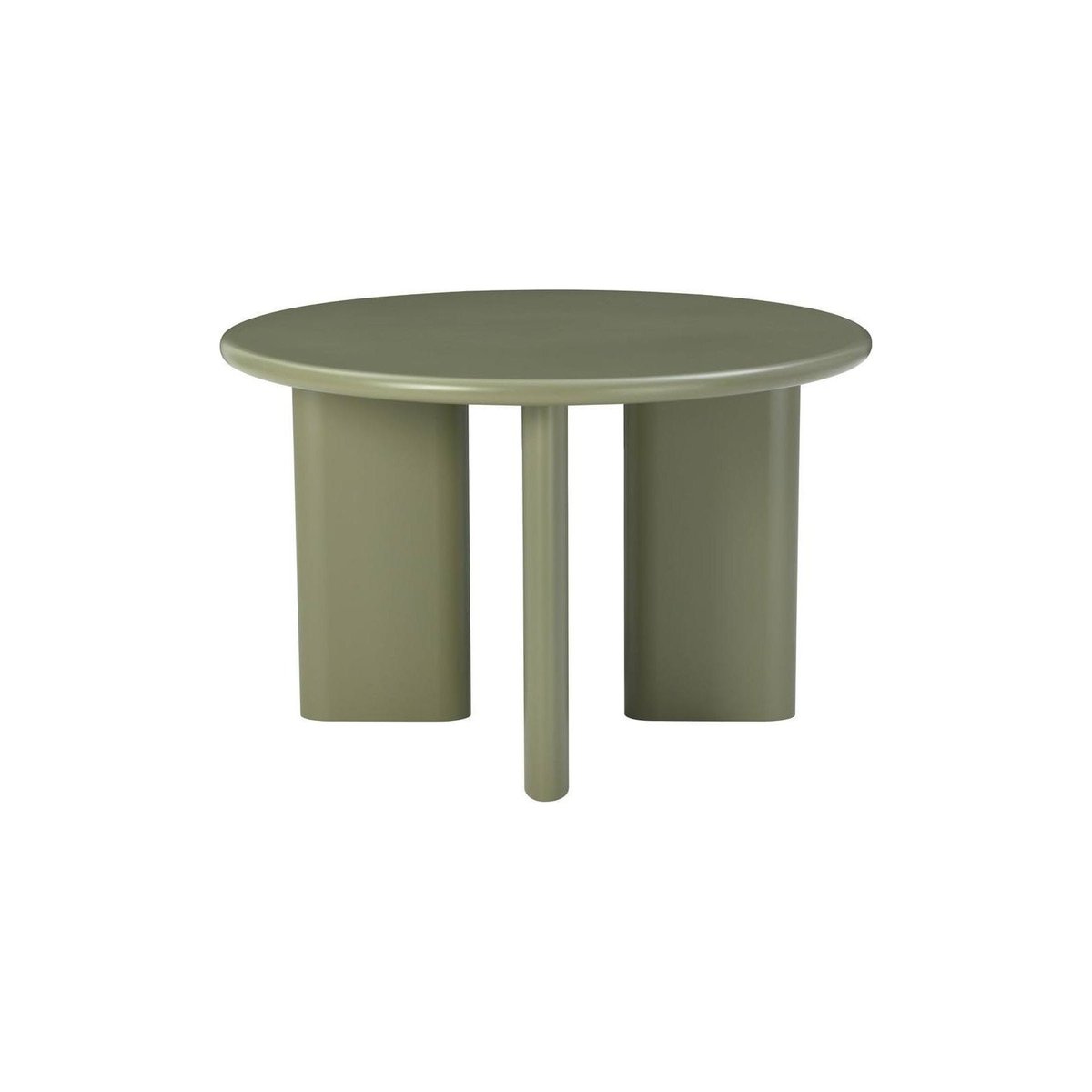 Table à manger ronde collection MOLIQ gris beige mat, RECOLLECTION