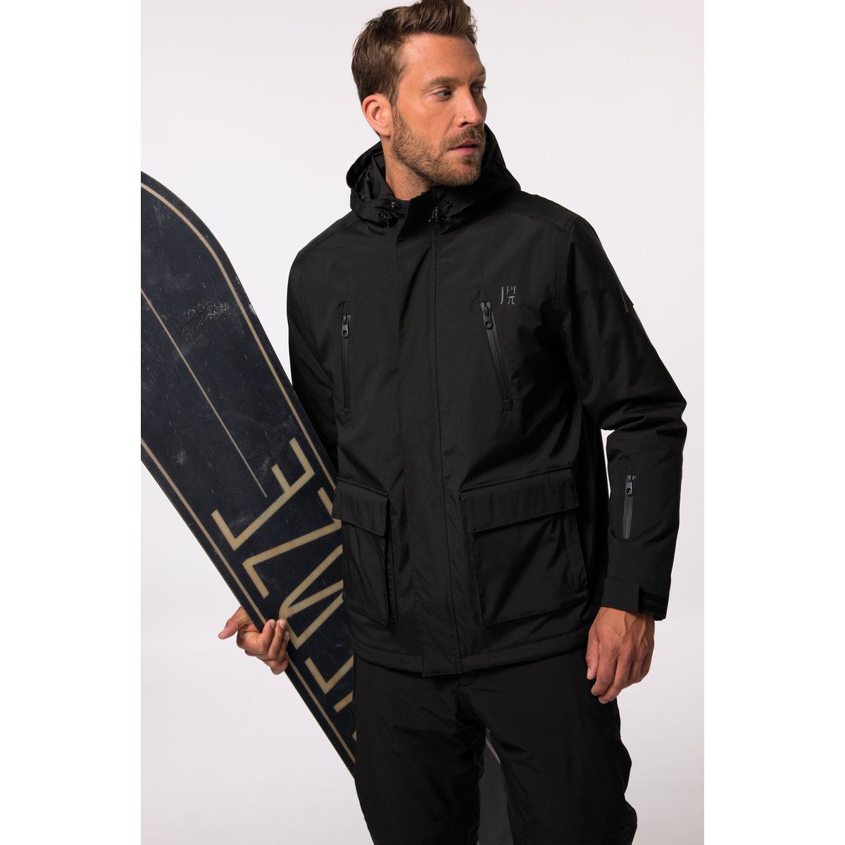 Veste de ski à capuche 3-en-1 noir, JP1880