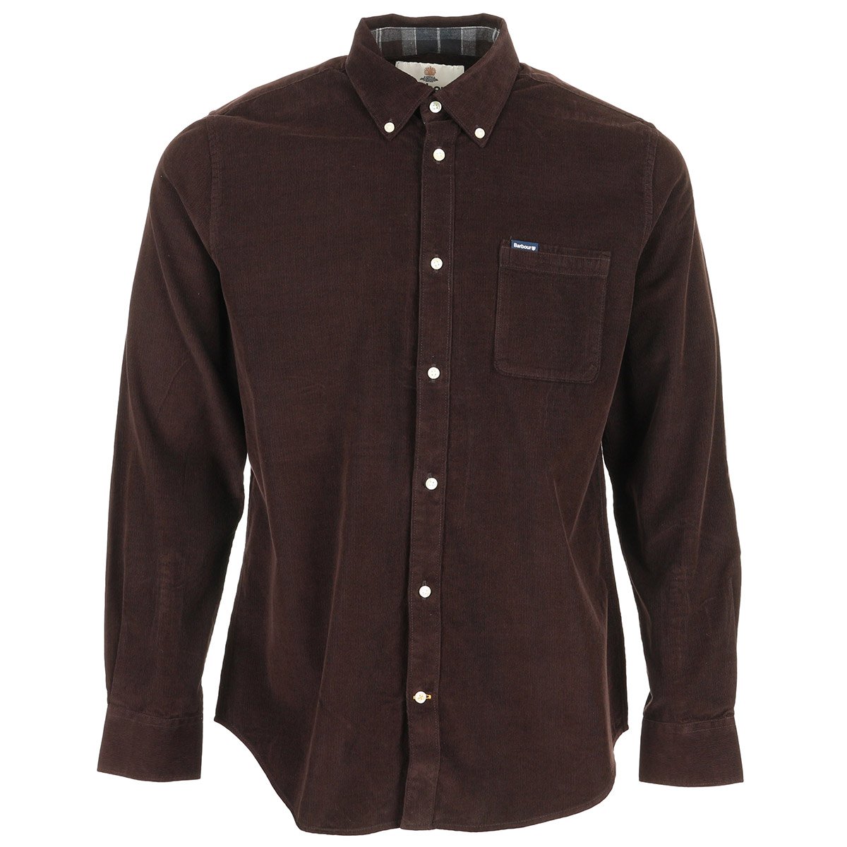 Chemise RAMSEY TAILORED CORD SHIRT dark oak, BARBOUR