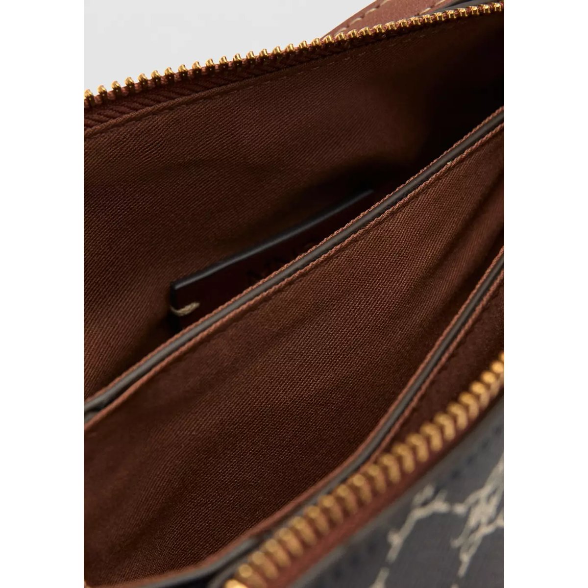 Sac bandoulière à imprimé logo bleu marine, MANGO