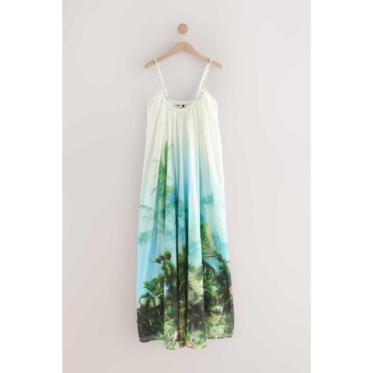 Robe longue bouffante vert/bleu, NEXT