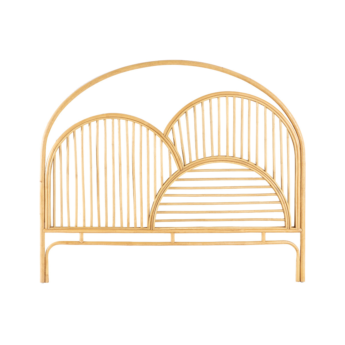 Tête de lit déco en rotin naturel L160 cm PAHOLA marron clair, MILIBOO