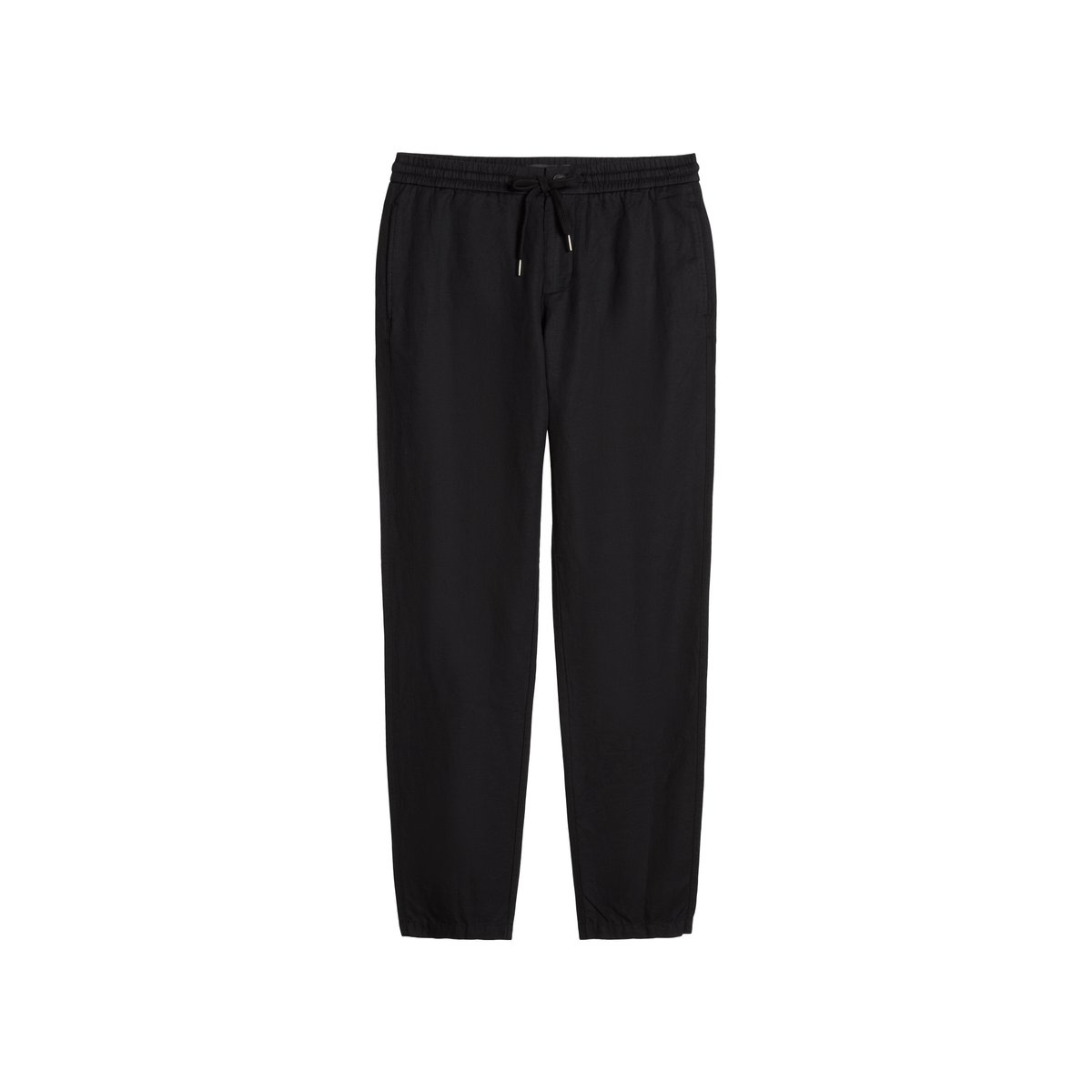 Chino modèle Osby Jogger tapered en mélange de lyocell et de lin noir, MARC O'POLO