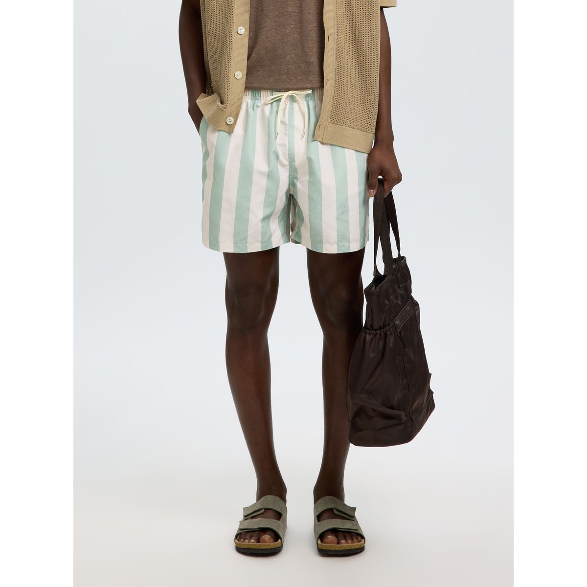 Short De Bain vert - bok choy, SELECTED