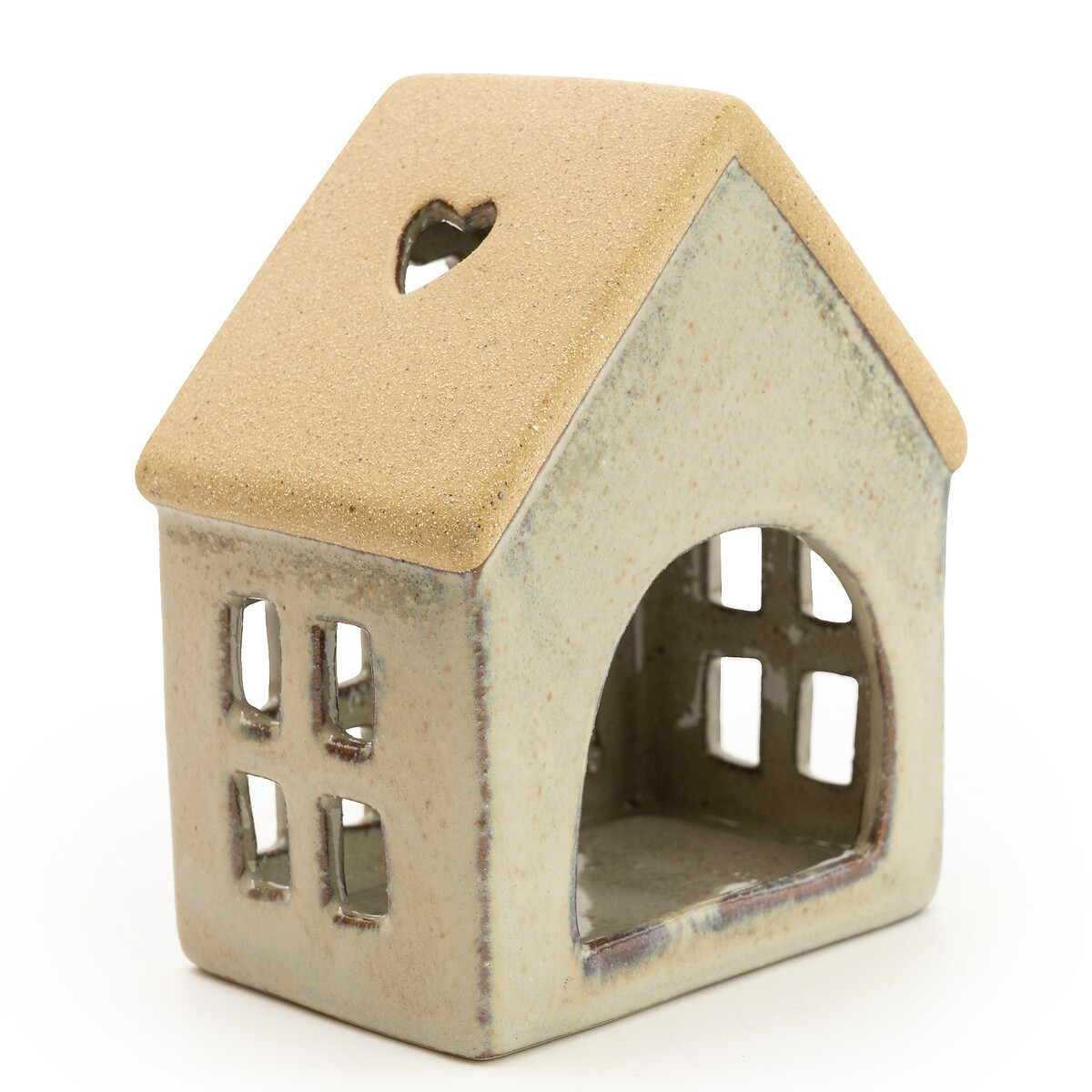 Ceramic House Tealight Holder beige, SO'HOME