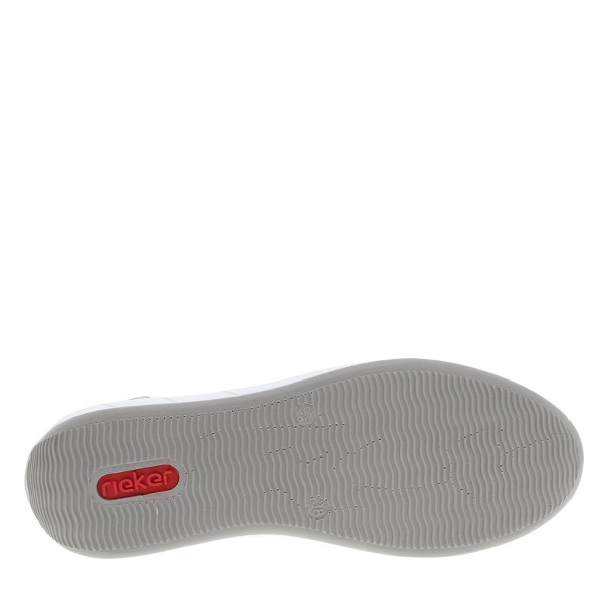 Sneakers taupe avec détails dorés et fermetures à glissières et à lacets beige, RIEKER