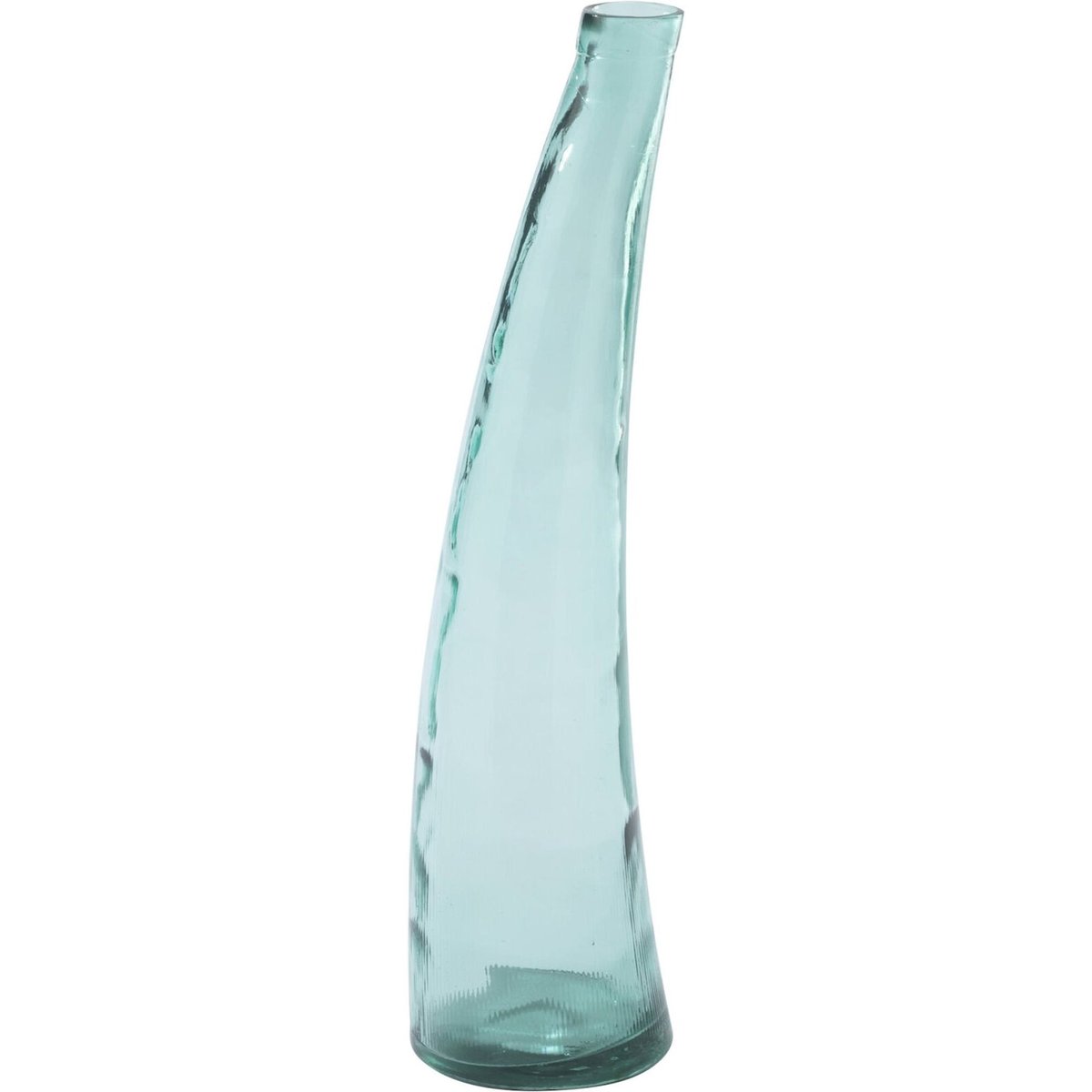Vase en verre élancé bleu azur, RECOLLECTION