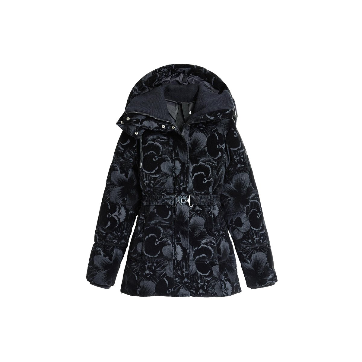 Manteau matelassé court noir, DESIGUAL