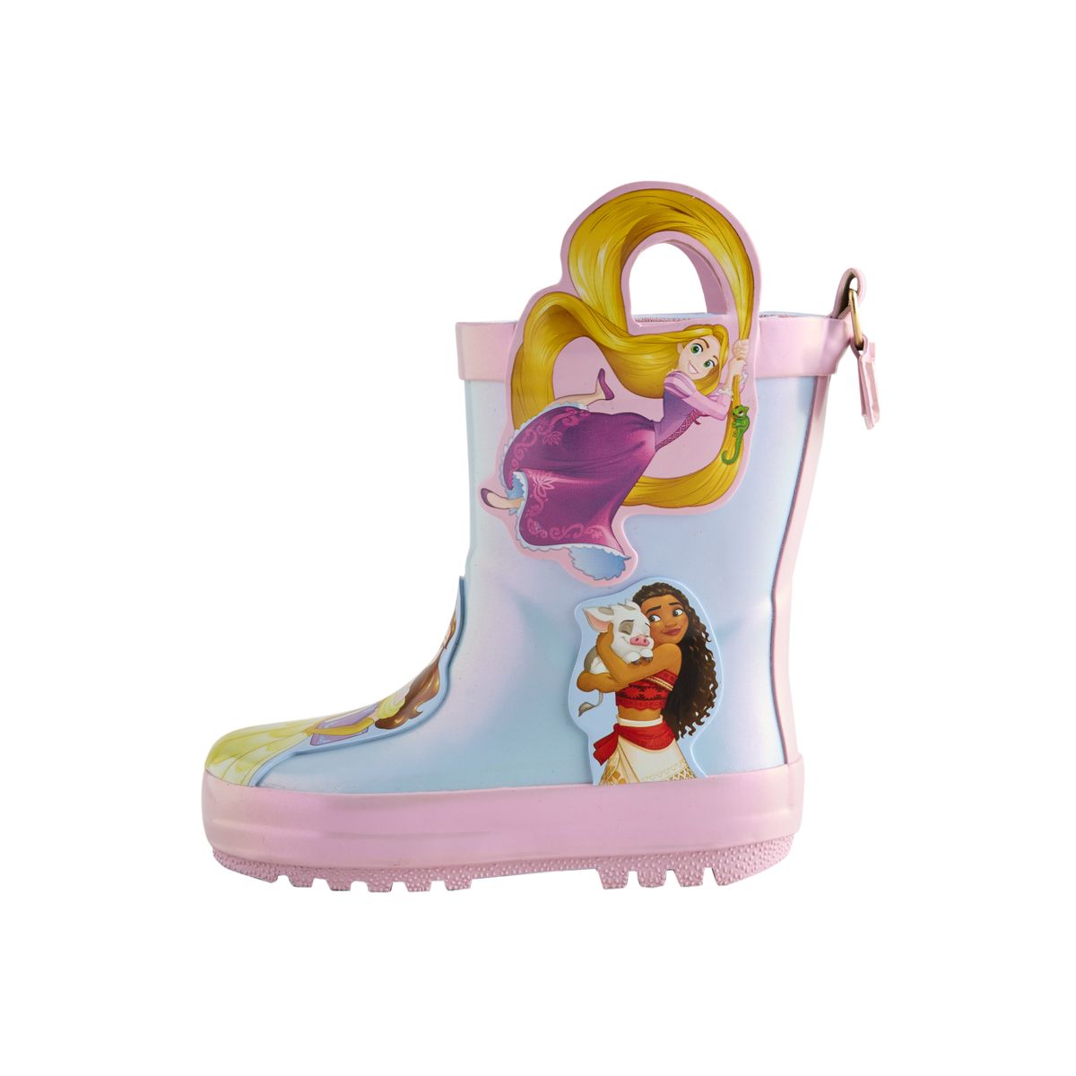 Bottes caoutchouc à poignée princesse disney bleu/rose, NEXT
