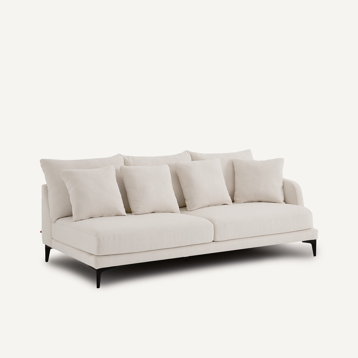 Demi-canapé 3 places en toile polyester, MODERNISTE craie, EMMANUEL GALLINA X AM.PM