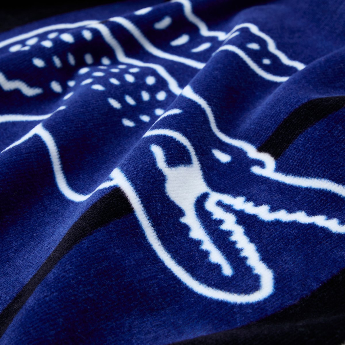Serviette de plage en coton, LACE bleu, LACOSTE HOME