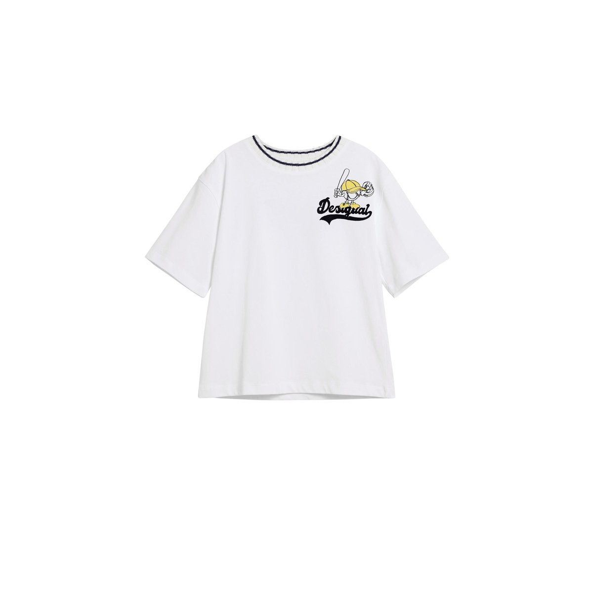 T-shirt manches courtes Baseball beige, DESIGUAL