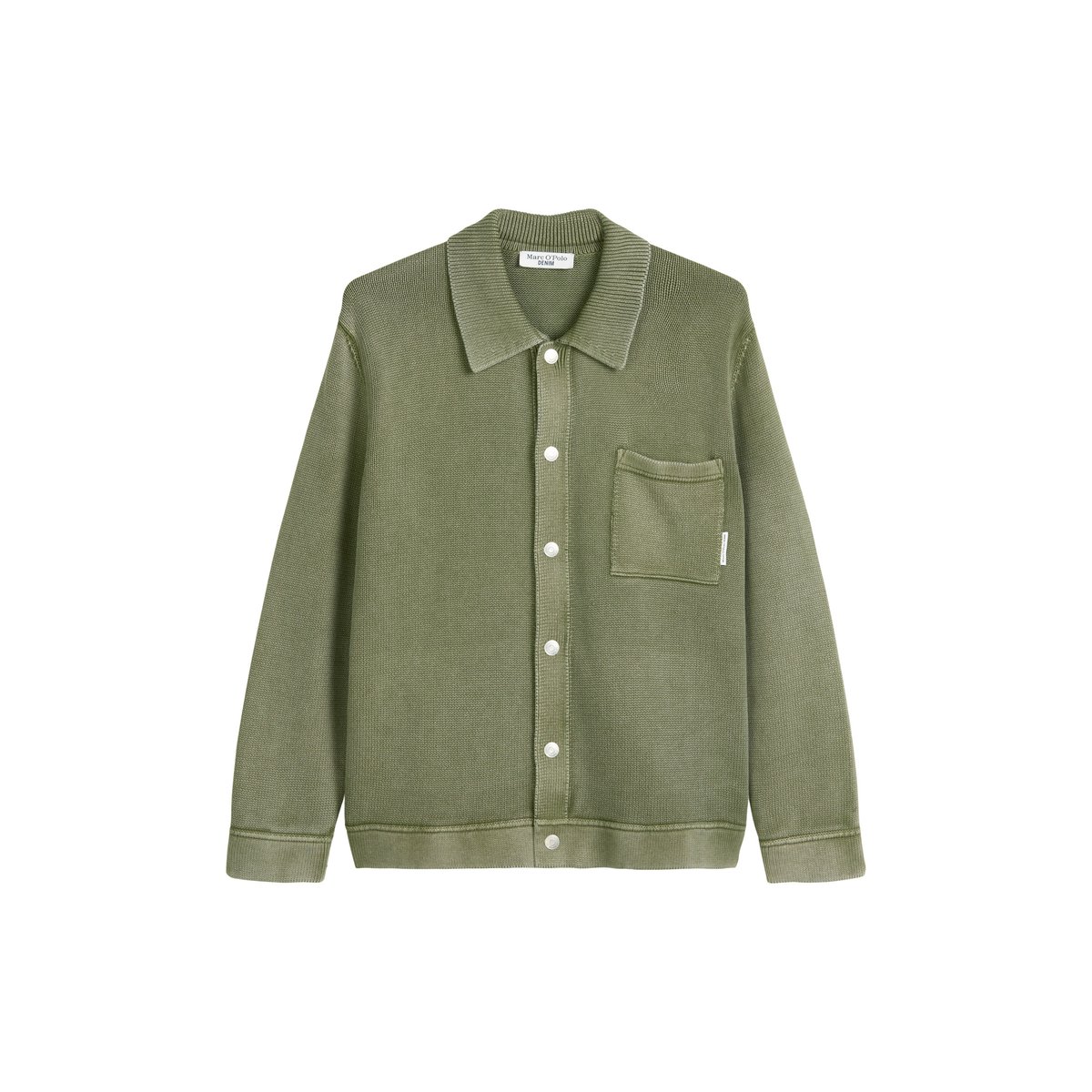 Veste en tricot relaxed en optique veste en jean vert foncé, MARC O’POLO DENIM