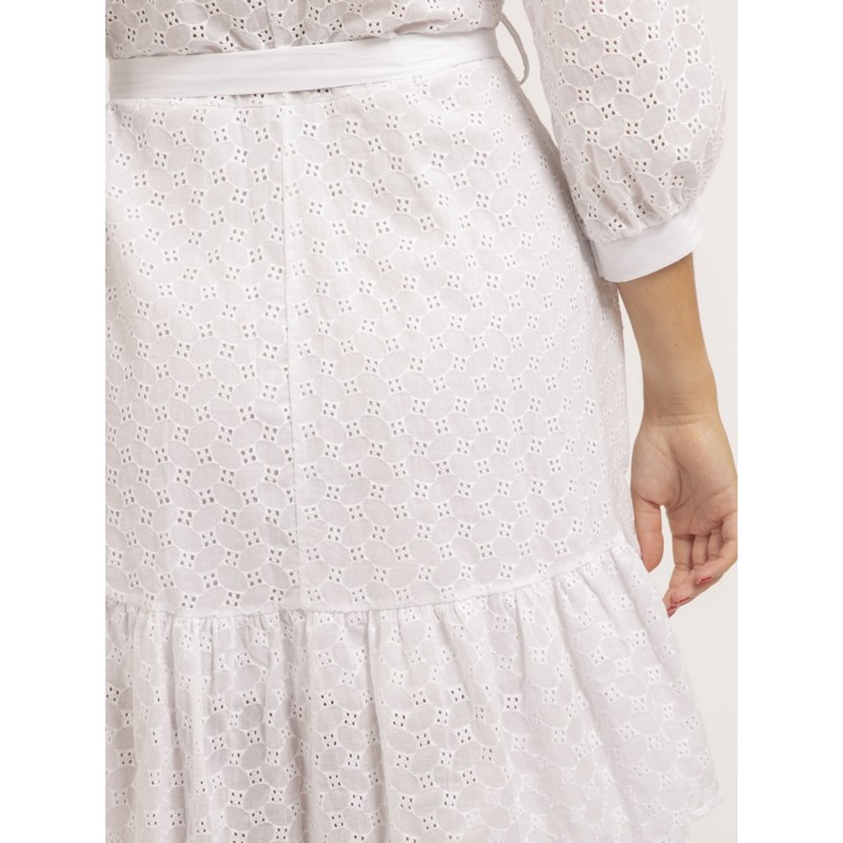 Robe Chemise Courte Broderies Anglaises Ilor blanc, DONA LISA