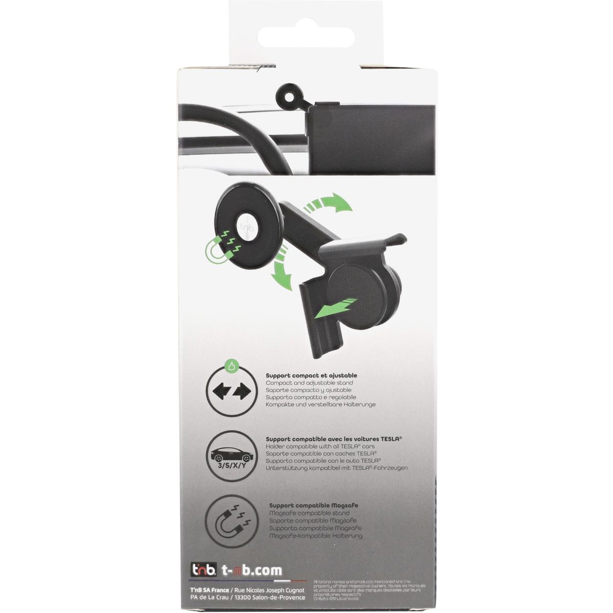 Support smartphone pour TESLA noir couleur unique, TNB
