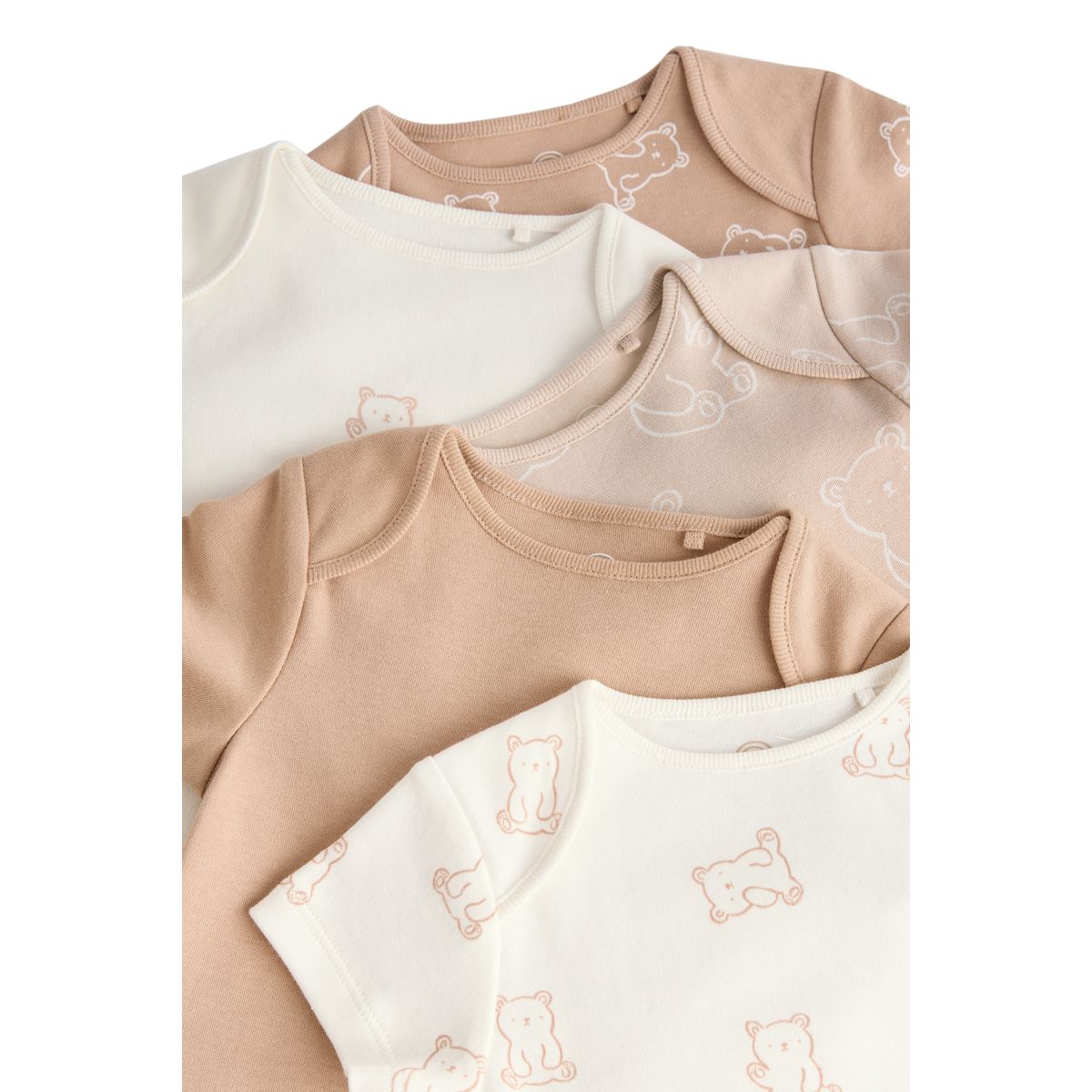 Body ours à manches courtes bébé, lot de 5 naturel, NEXT