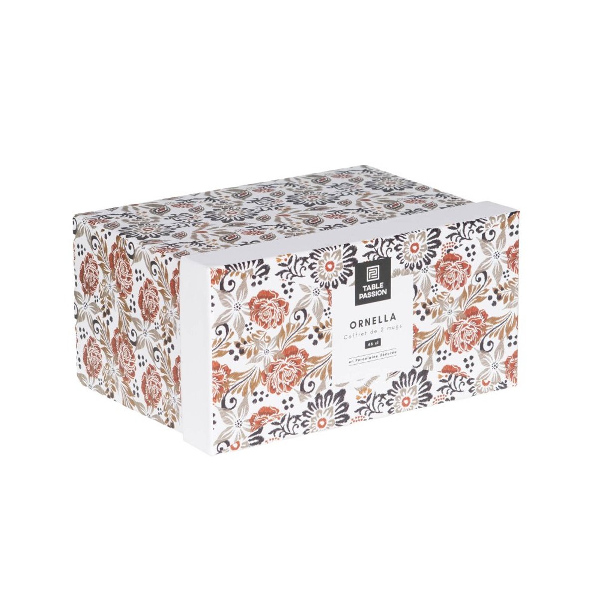 Coffret de 2 mugs Ornella 46 cl - ORNELLA multicolore, TABLE PASSION