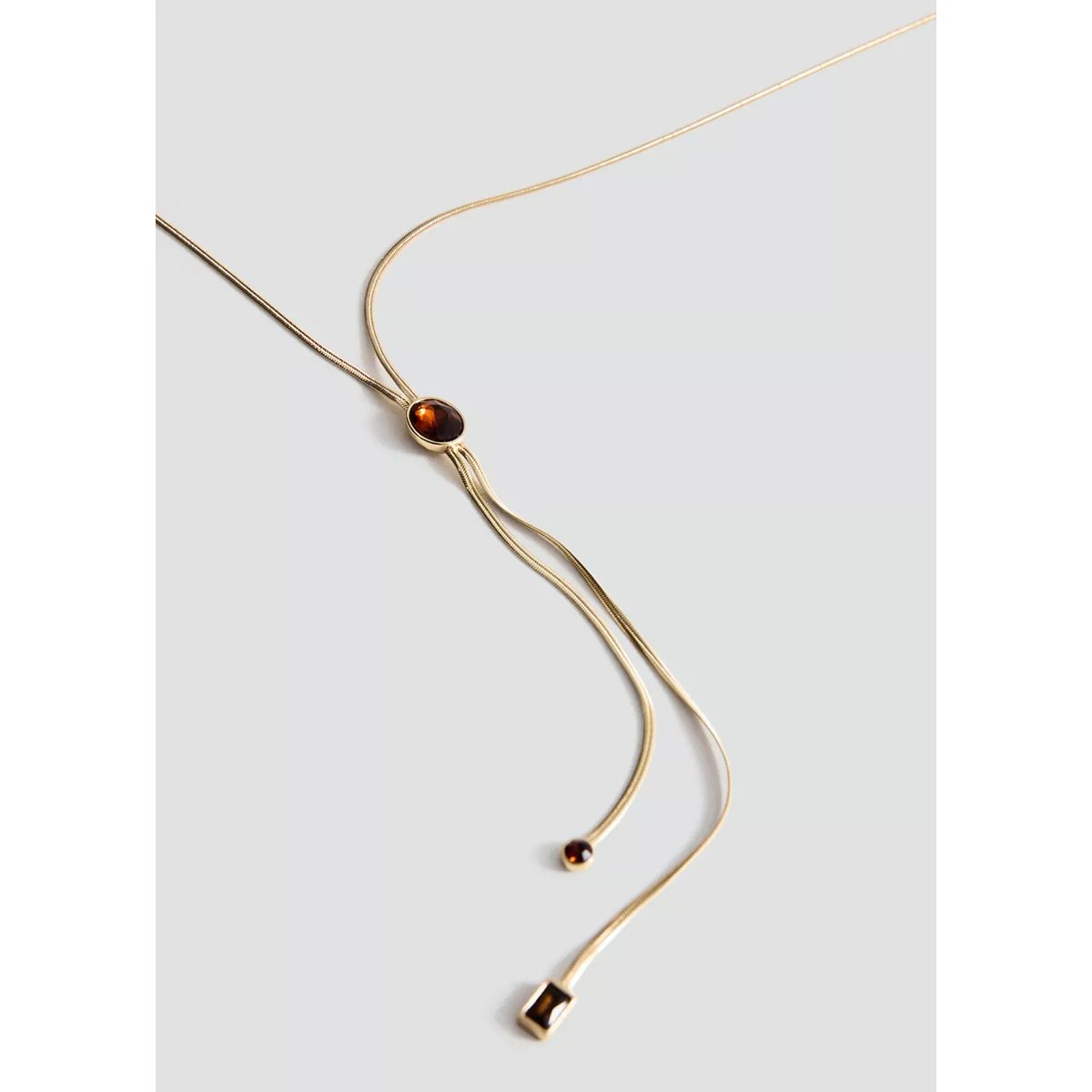 Collier double cristaux or, MANGO