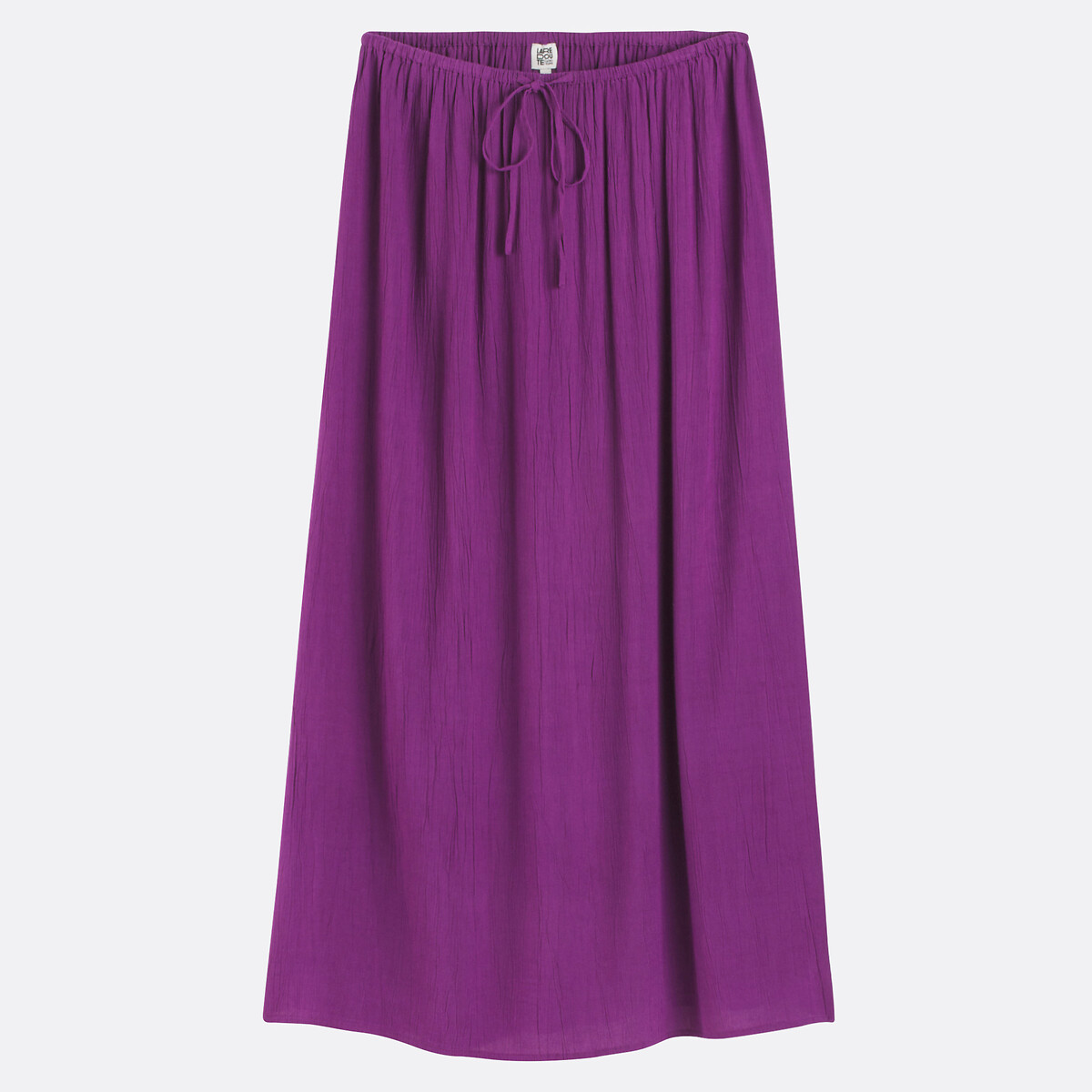 Crepon maxi petticoat skirt purple, LA REDOUTE COLLECTIONS