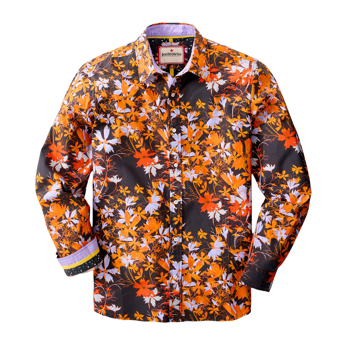 Chemise Imprimé Fleurs d'Automne orange, JOE BROWNS