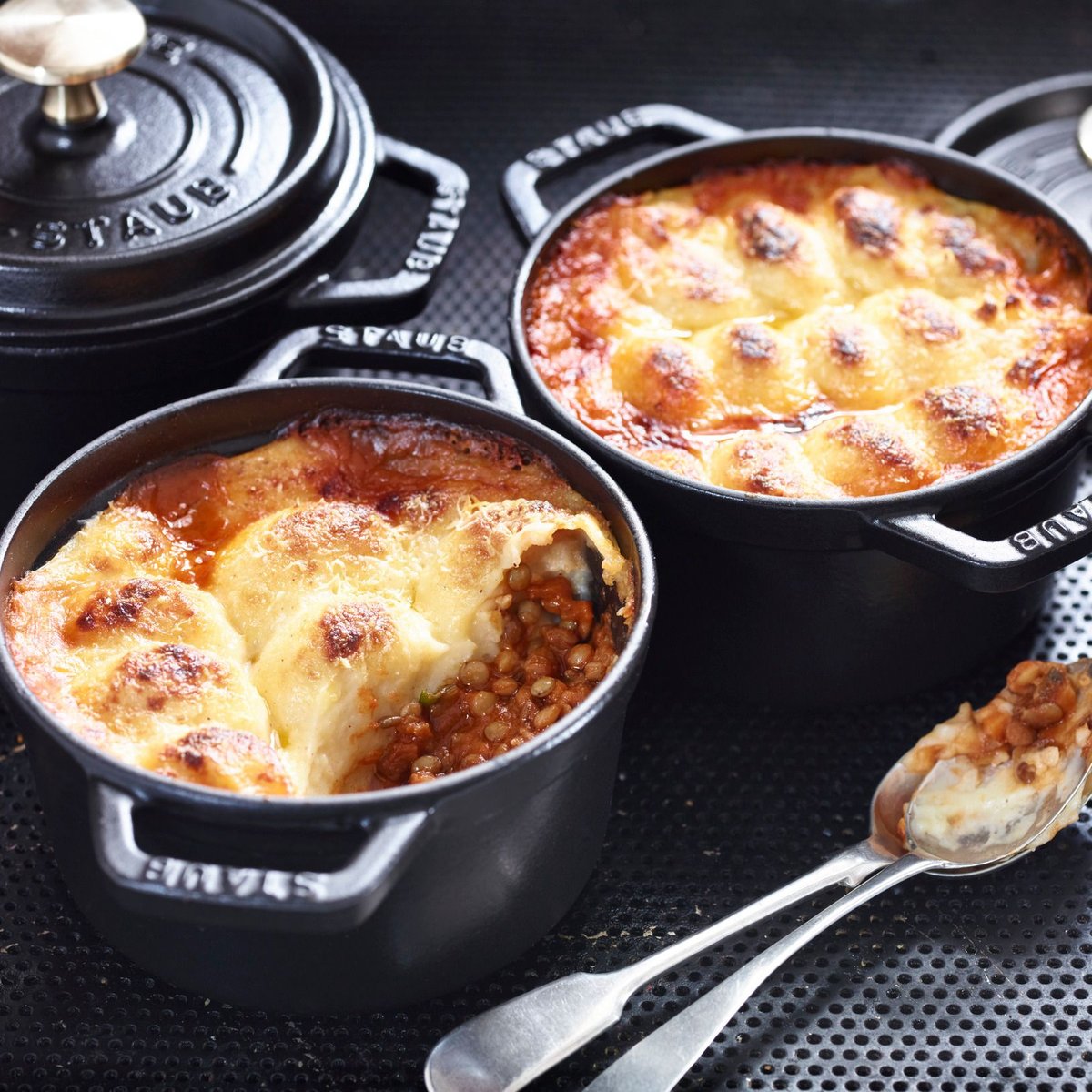 Cocotte ronde 34 cm Noir mat noir mat, STAUB