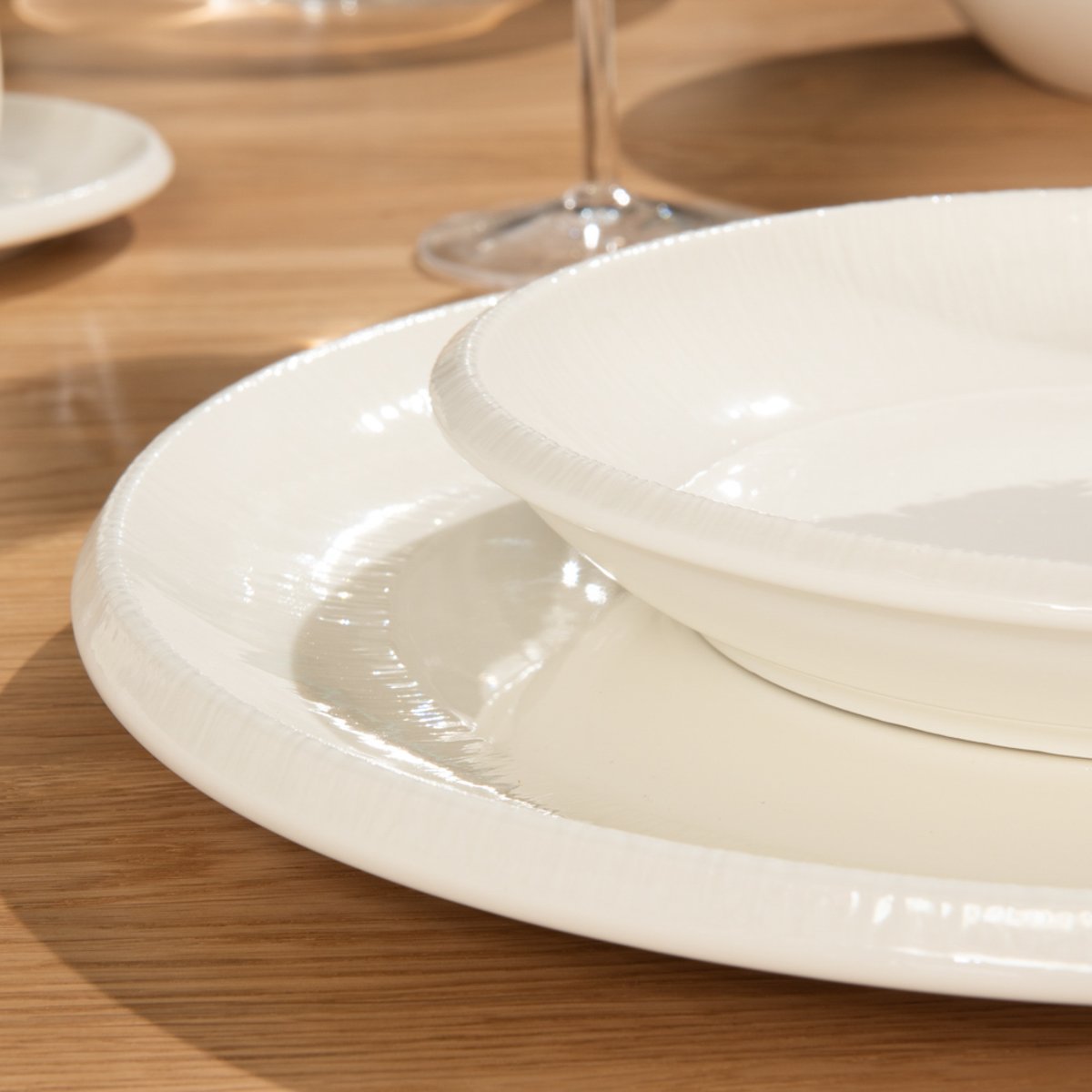 Assiette creuse Arum 21 cm (lot de 6) - ARUM blanc, TABLE PASSION