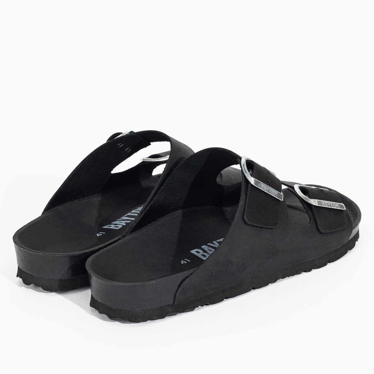 Sandales en cuir ATLAS noir, BAYTON