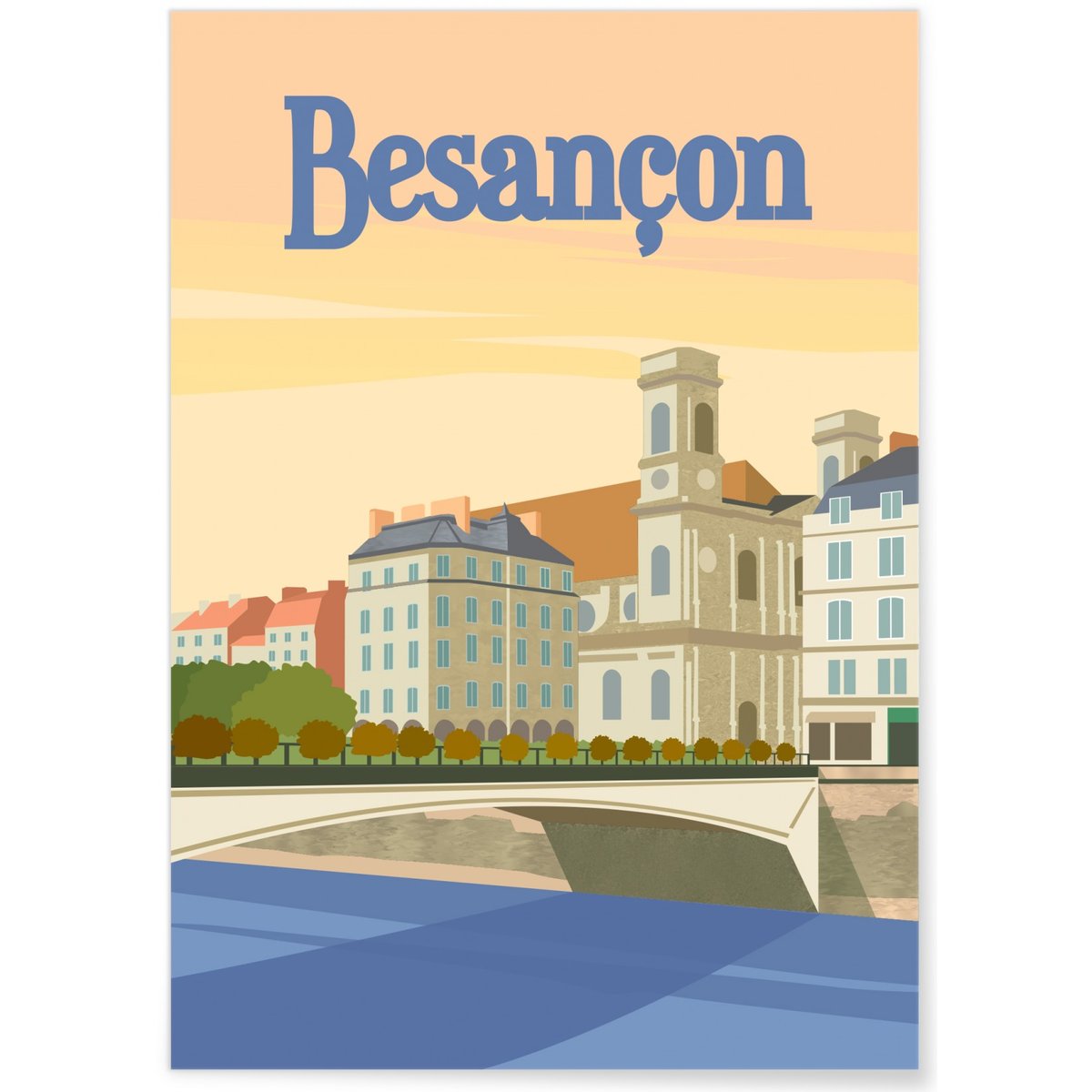 Affiche ville Besançon blanc, L'AFFICHERIE