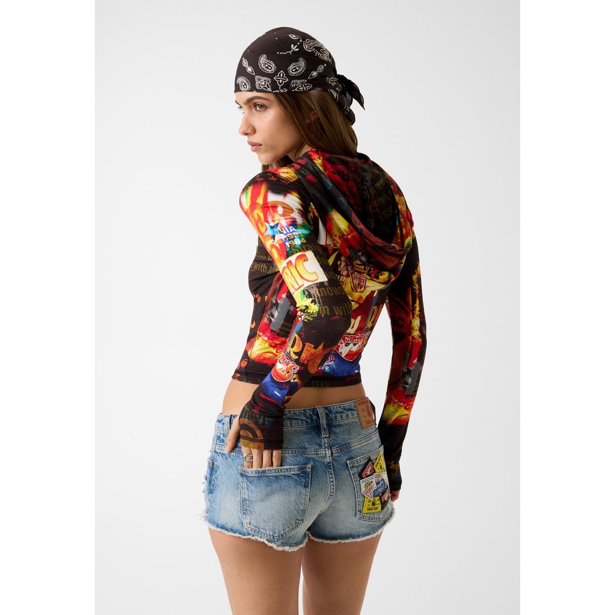 Sweatshirt Imprimée Hysteric Glamour fantaisie multicolore, GUESS JEANS