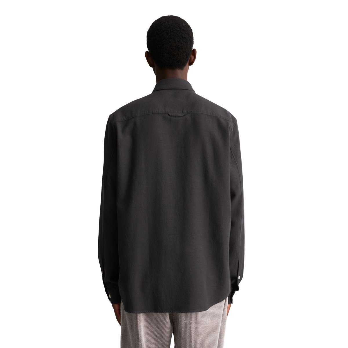 Chemise coupe classique en twill de coton bio doux noir, MARC O’POLO DENIM