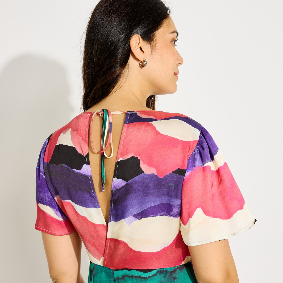 Robe motif abstrait rose, GRAIN DE MALICE